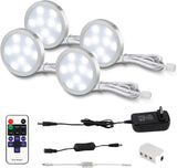 Under Cabinet Puck Lights with Remote,Light Wired, Under Counter Light Fixtures for Kitchen, LED Light for Shelf, Display Case