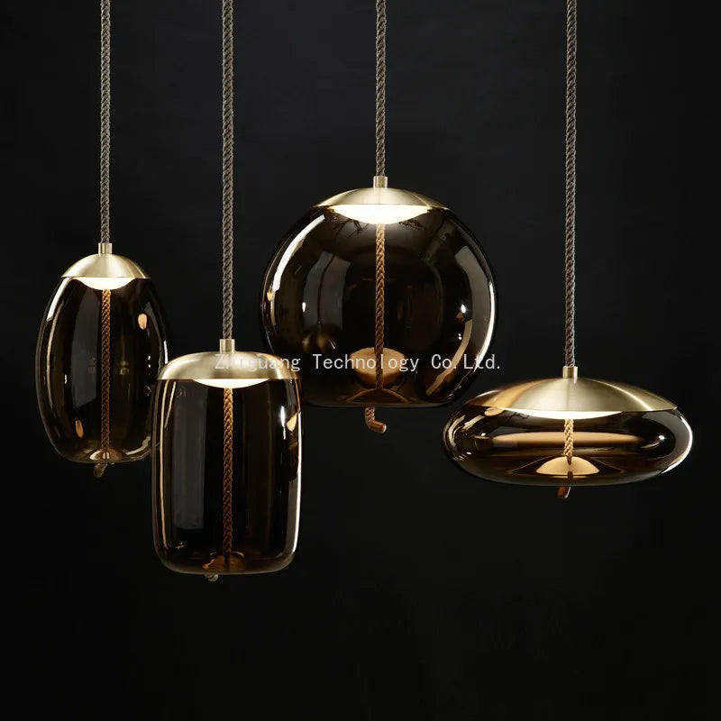 Nordic Designer Glass Pendant Lamp - Postmodern Luxury Single Head Light