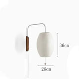 Japanese Wabi-Sabi Silk Fabric Wall Sconce Lamp - Minimalist Textile Wall Light Fixture for Living Room, Bedroom, Porch & Hotel Corridor Decor