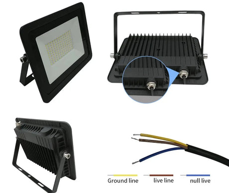 LED Flood Light 10W 20W 30W 50W 100W AC 220V Reflector Spotlight Street Light Wall Lamp IP68 Waterproof Outdoor Garden Lighting