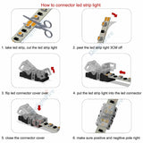 2/3/4/5/6 Pin LED Strip Connectors Waterproof LED Connector Terminal For 8mm 10mm LED Strip Light WS2811 WS2812B LED Strip