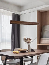 Nordic wood grain simple long dining table pendant lamp living room kitchen artistic luster home decoration lighting fixture