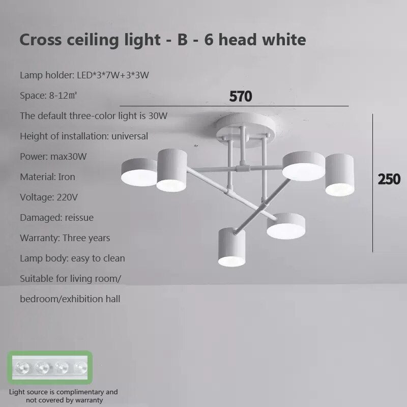 6 Heads LED Modern Ceiling Chandelier Hanging Lamp for Ceiling Dining Living Room Bedroom Hall Home Decor Lndoor Light Fixture