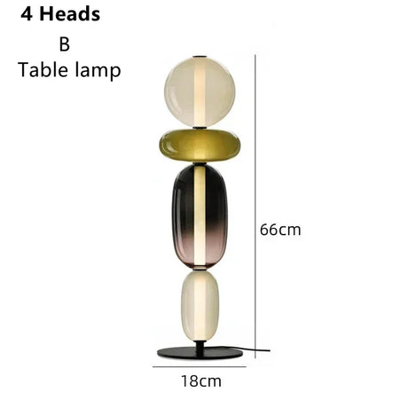 Italian Creative Colored Glass Designer LED Floor Light Living Room Bedroom Study Table Lamp Indoor Lighting Decors Candy Lights