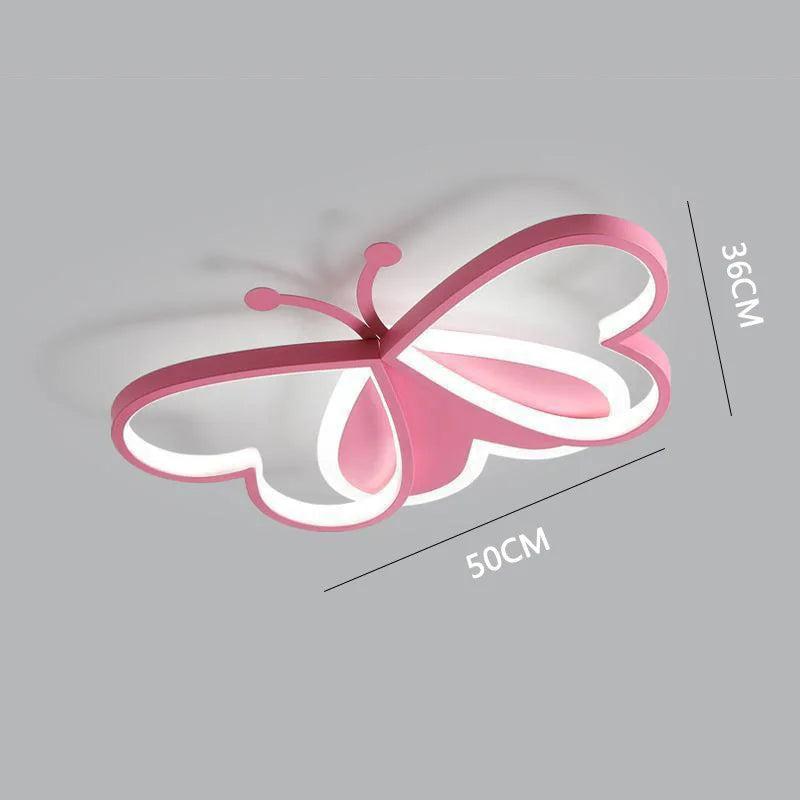 Creative Butterfly Ceiling Lights Modern Living Room Girls Bedroom Light Fixture Study Nursery Children's LED Lamp