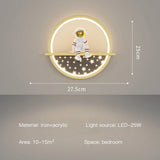 Minimalist Square Led Wall Lamps Astronaut Child Bedroom Bedsides Wall Seconded Light Modern Indoor Decors Night Lighting Fixture