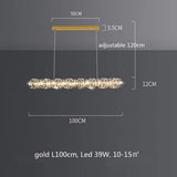 Modern Luxury K9 Crystal Led Dimmable Pendant Lights Living Dining  Room Ring Hanging Lamp Lustre Led Suspend Lamp Decor Fixture