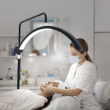 Half Moon Floor Standing Fill Light - 40W Dimmable LED Lash Light for Beauty Salons