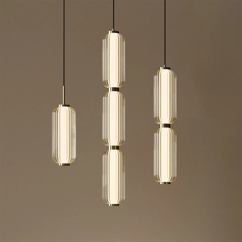 2026 Italy Light Luxury Hotel Living Room Chandelier High-grade Nordic Restaurant Staircase Combination Small Pendant Lights LED