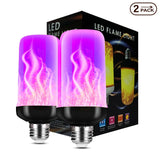 E27 12W LED Flame Effect Light Bulb Purple Blue Yellow Fire Simulation for Party KTV Festival Garden Home Decor Outdoor Lighting