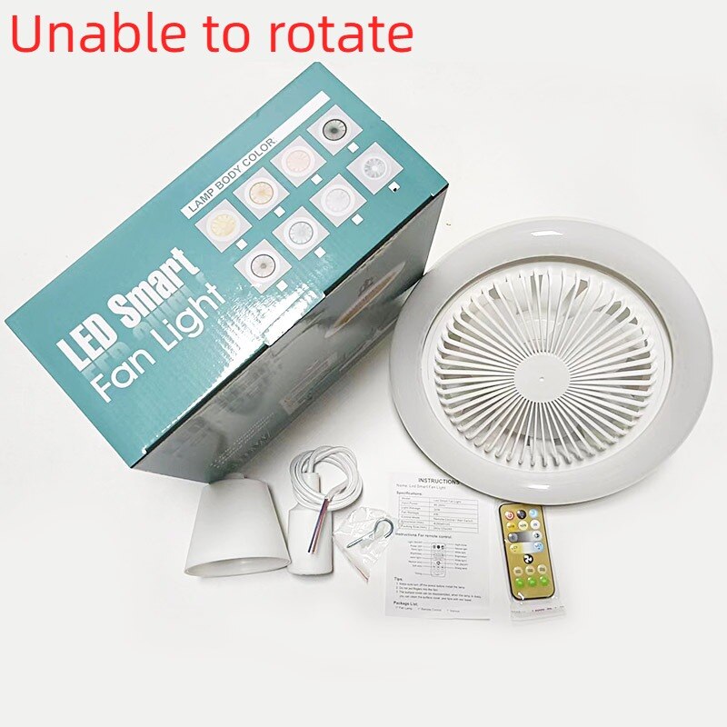 60W Ceiling Fan E27 With Led Light And Remote Control 360 ° Rotation Cooling Electric fan Lamp Chandelier For Room Home Decor