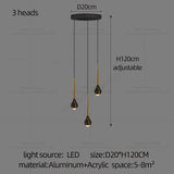 Minimalist Style LED Ppendent Lamp Double Layered Attic Chandelier Villa Staircase Pendant Light Living Room Kitchen Pendant