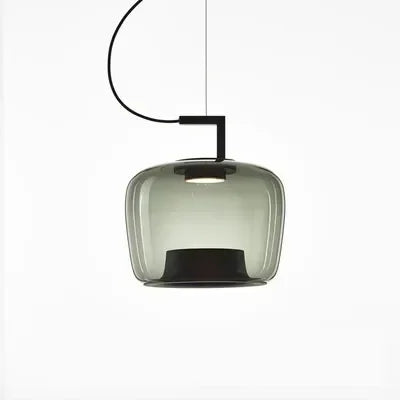 Nordic Glass Pendant Light - Minimalist Art Hanging Lamp for Bedroom & Bedside