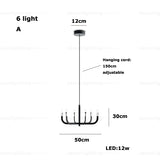 Italian Tree Gold Black Chrome Dimmable LED 2026 Pendant Light Suspension Luminaire Lampen Hanging Lamp For Foyer Dinning Room