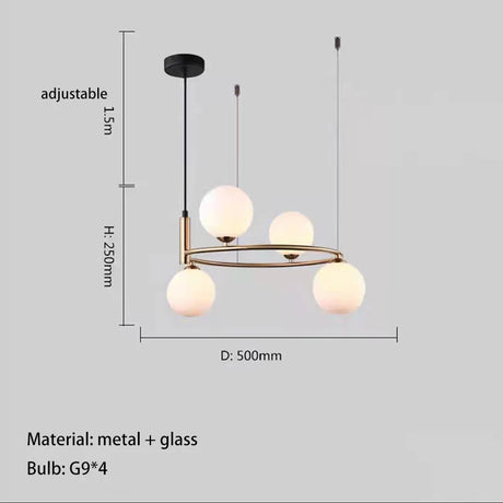 Nordic Designer Led Ceiling Chandelier Glass Lampshade G9 for Living Room Center Table Bedroom Pendant Lights Home Decors Fixture