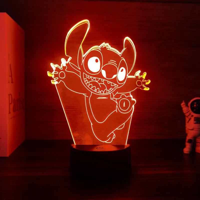 3D Illusion Stitch Night Light with Remote Control and Smart Touch Room Decor Lamp Birthday Valentine&#39;s Day Christmas Gifts