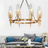 Post Modern Luxury Led Gold Lustre Glass Chandelier Room Decor Pendant Lamp Living Dining Bedroom villa Indoor Lighting Fixtures