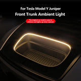 For Tesla Model Y Juniper Model 3 Highland 2025 Front Trunk Frunk LED Ambient Surround Light Flexible Silicone Strip Accessories