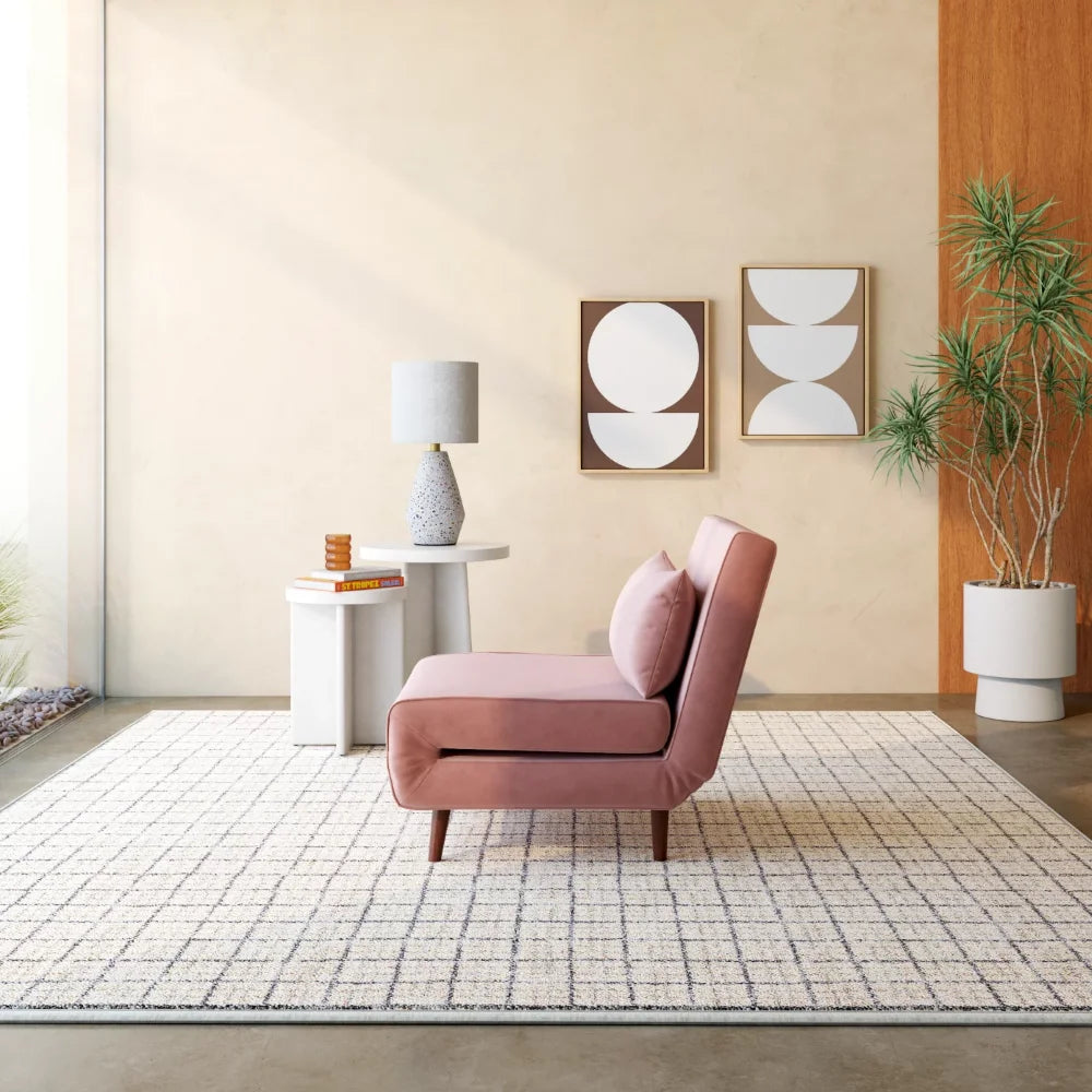 Terrazzo Table Lamp with White Drum Shade, 16.75" Book Lights Table Desk Lamps