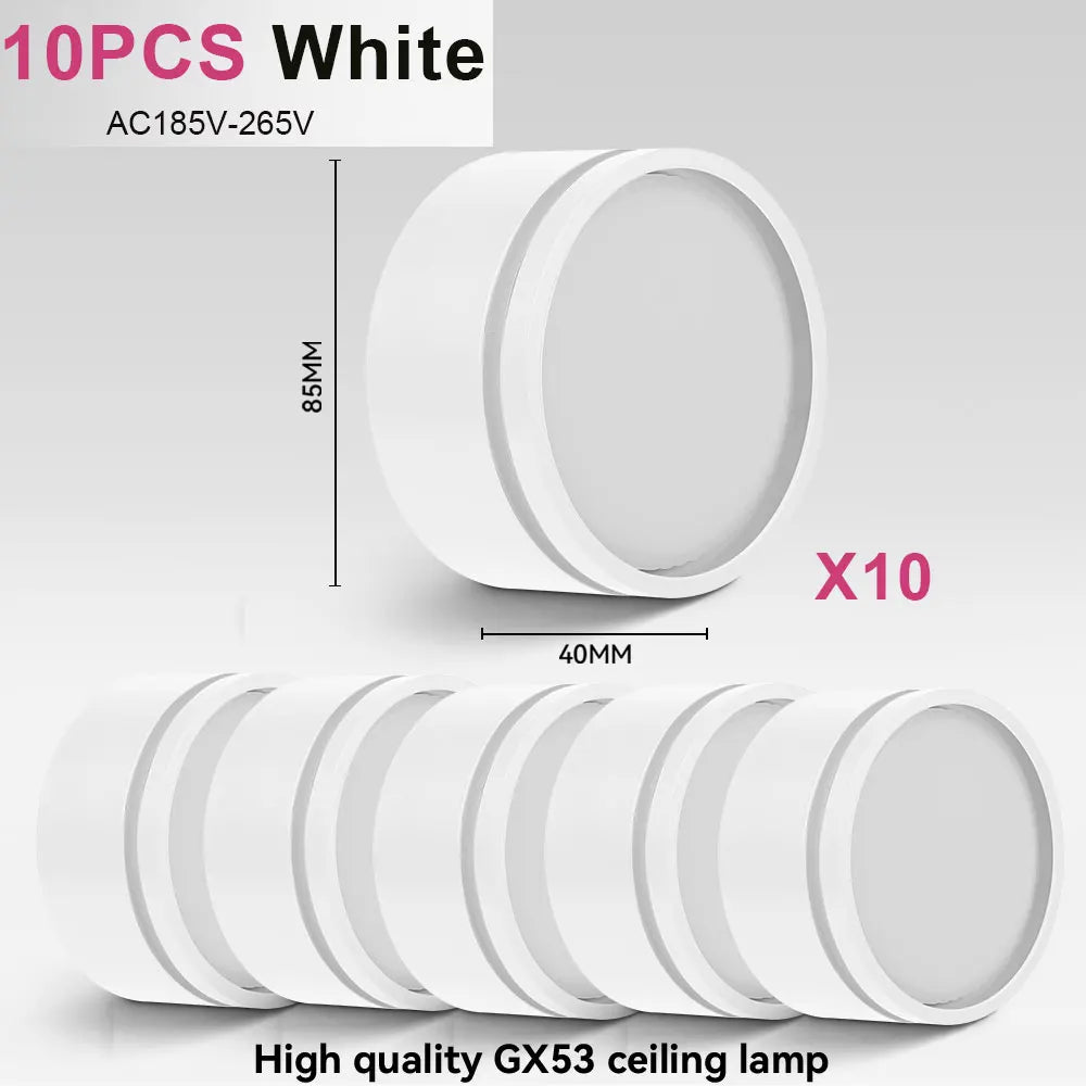 Indoor Led Downlight  GX53 Spot Led Light Replaceable Bulb 220V Ceiling Down Lighting For Bedroom Living Room Home Decor Spotli