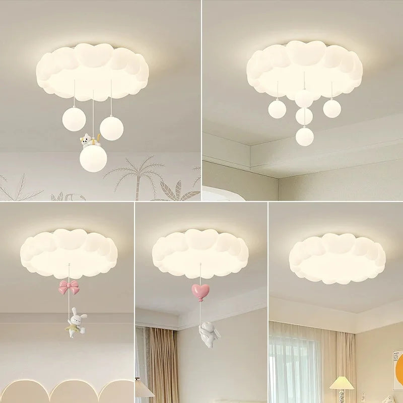 Modern Cloud LED Ceiling Light - Bubble Ball Lamp for Children's Bedroom