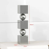 Stainless Steel Sculptures Modern Minimalist Floor Decoration Sculptures Creative Geometric Art Large Figurines Home Ornaments