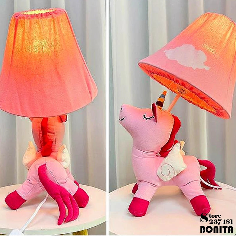 Dreamy Unicorn Floor Lamp with Adjustable Wooden Legs - Dimmable Standing Accent Light for Girls' Bedroom & Kids' Room Decor