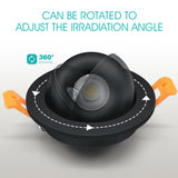 New 360 Degrees Angle Adjustable 5W 7W 10W 12W 18W Ceiling Spot Lights Recessed Downlights For Home TV Background
