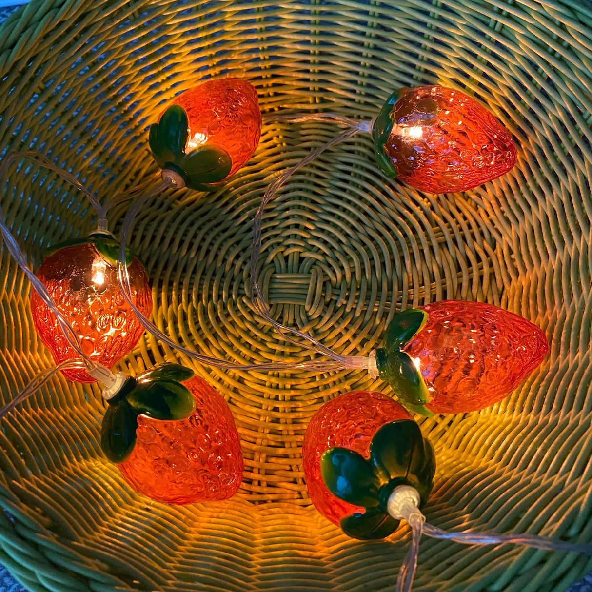 1.5M 10Led Strawberry Fruit Light Strings Happy Birthday Party Lantern String Children's Room Decorative Night Lamp Kids Favors