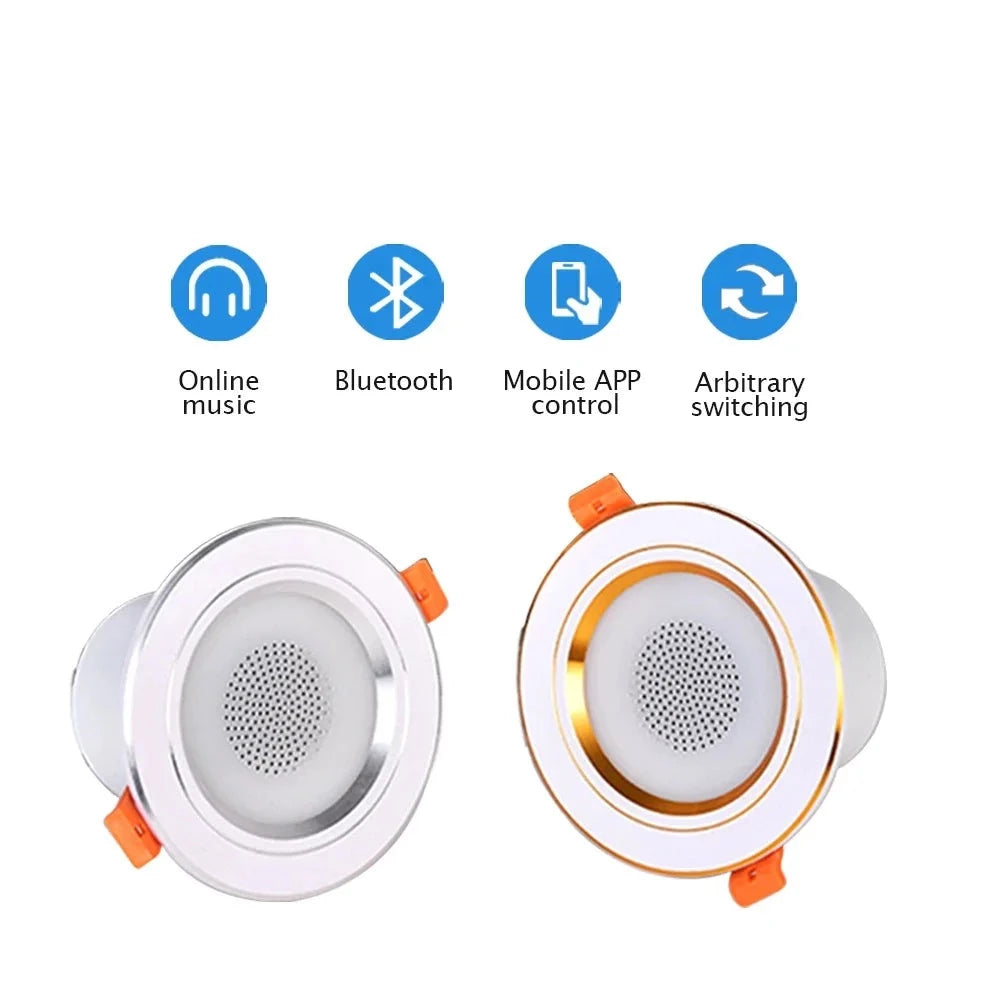 Mini Smart Music LED Ceiling Lights Modern APP Control Bedroom Kitchen Lighting Audio Downlight Bluetooth-compatible Music Lamp