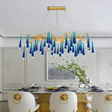 Light Luxury Crystal Chandelier Postmodern Minimalist Living Room Tree Branch Lamp Artistic Dining Room Pendant Lamp