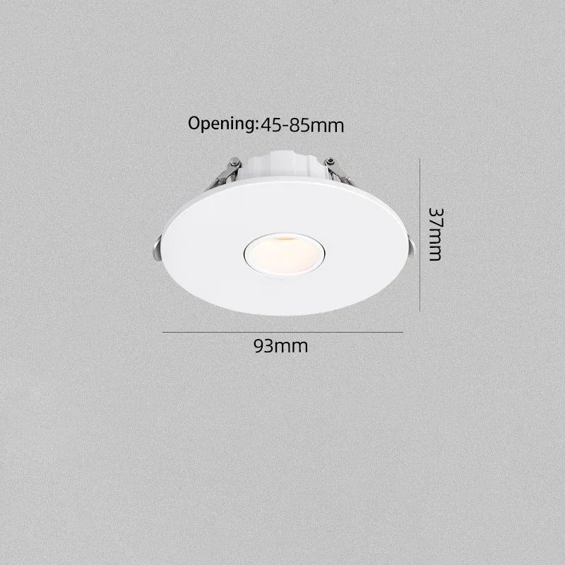 Small Beam Angle LED Spotlight (3°/8°/15°) - Recessed Round Ultra-Thin Accent Light