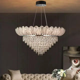 Luxury Crystal Pendant Light Chandelier Crown Design for Living Room Villa Shop Elegant Home Decor Ceiling Lighting