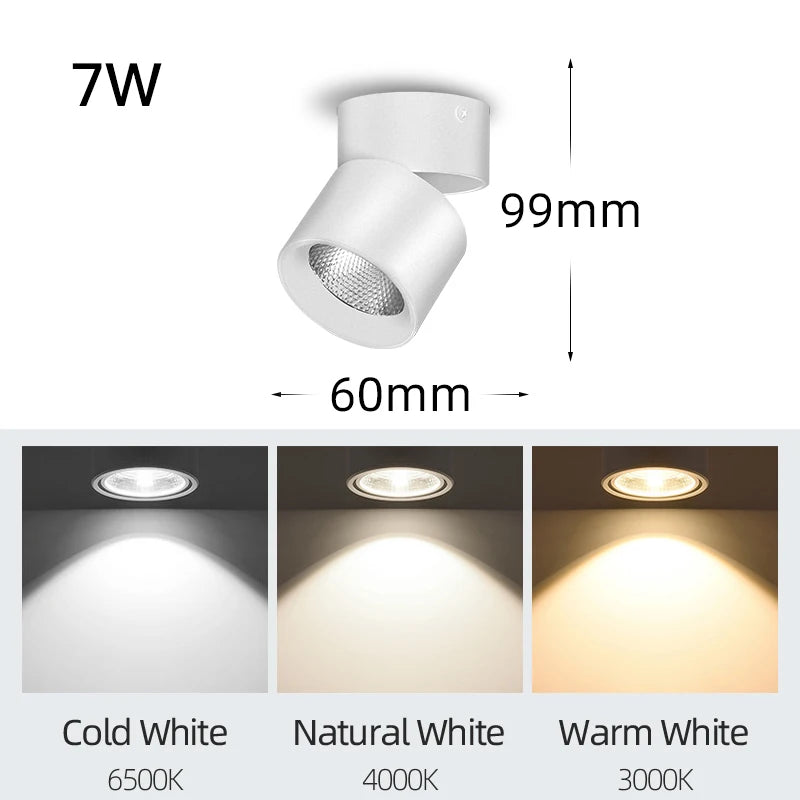 COB LED Spotlight Foldable Ceiling foco Lamp 220V Surface Mounted Downlight mini led 5W~25W LivingRoom Kitchen Street Spotlights