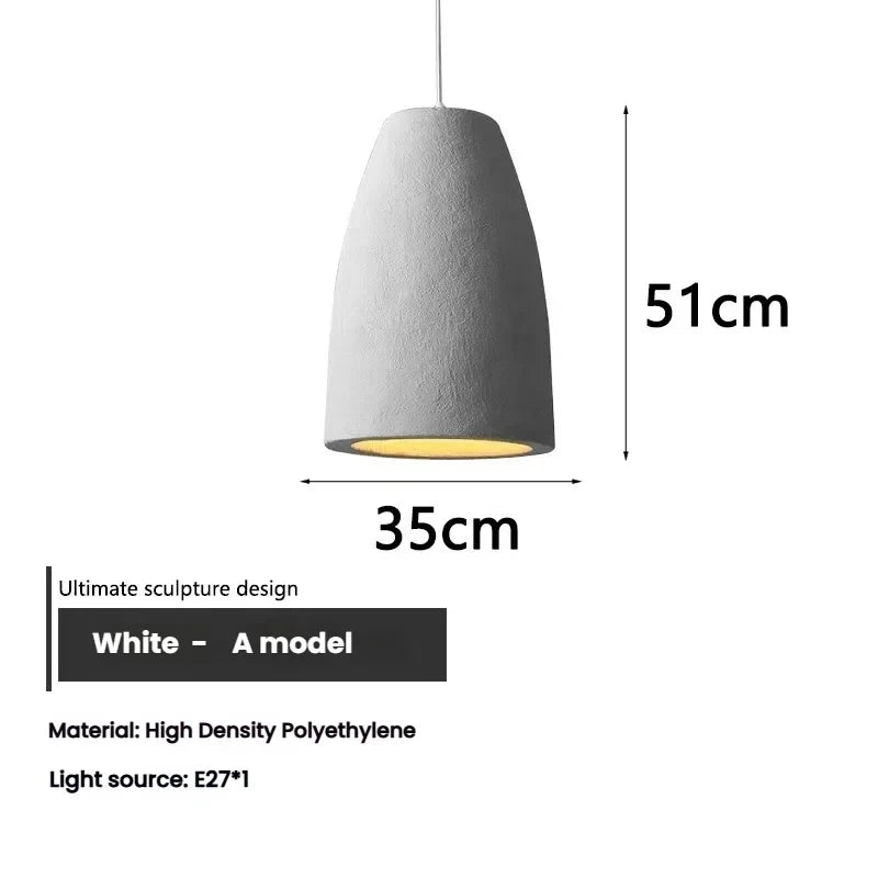 Japanese style Wabi Sabi style pendant light, living room dining room light, modern minimalist bar designer pendant light