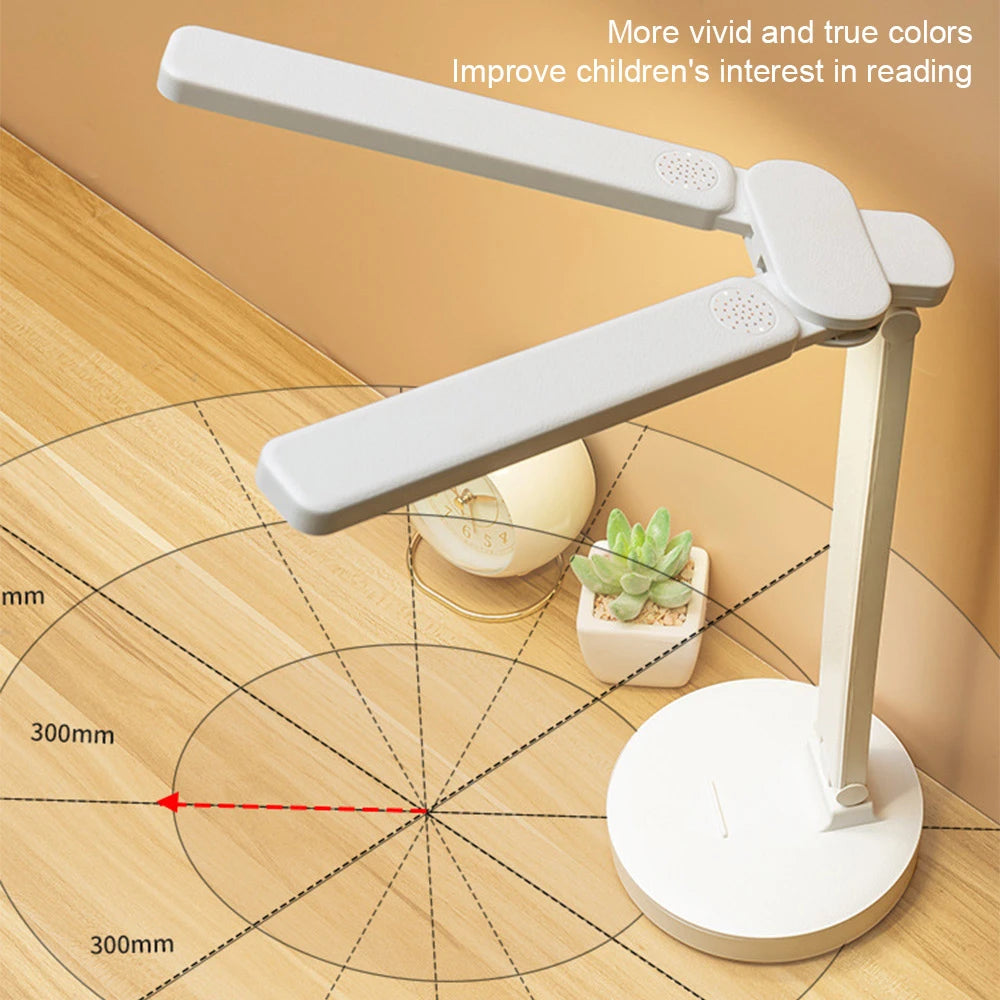 LED Desk Lamp 3 Levels Dimmable Touch Night Light USB Rechargeable Eye Protection Foldable Table Lamp For Bedroom Bedside Reading