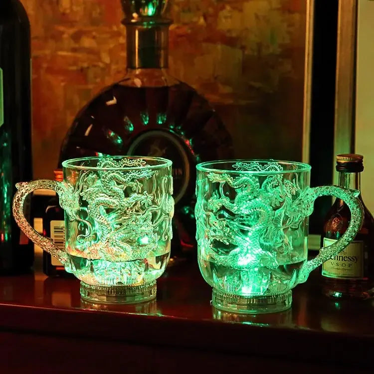 LED Flash Magic Color-Changing Dragon Cup - Light-Up Party Bar Mug