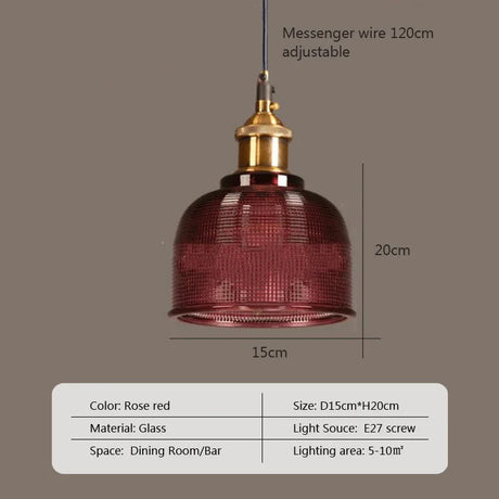 Nordic Glass Pendant Light Creative Minimalist Modern Lamp for Restaurant With Transparent Lampshade Brass Color and E27 Socket