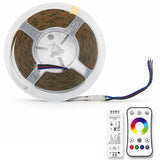  24V LED COB Free Cut Strip 5m 10m 312/576 LEDs Flexible Light Tape 3000K 4000K 6000K Bright Linear Lighting with Remote Control