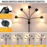 LED Floor Lamp, Medusa Multi Head Modern Tall, Rustic Adjustable Reading Standing Light for Living/ Room, Bedroom