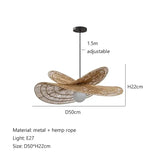 Rattan Pendant Lights Wabi-sabi Style Hand-woven Lamp Restaurant Home Decor Bedroom Living Room Creative Dining Room Chandeliers