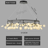 2026 New Nordic Romantic Hanging Living Room Chandelier Lights Modern Firefly Decor Pendant Lamp Round Chandelier Lustre Fixture