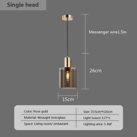 Modern LED Glass Pendant Light Foyer Dining Bedroom pendant lighting Coffee Living Room Restaurant Hotel Indoor Hanging Lamp