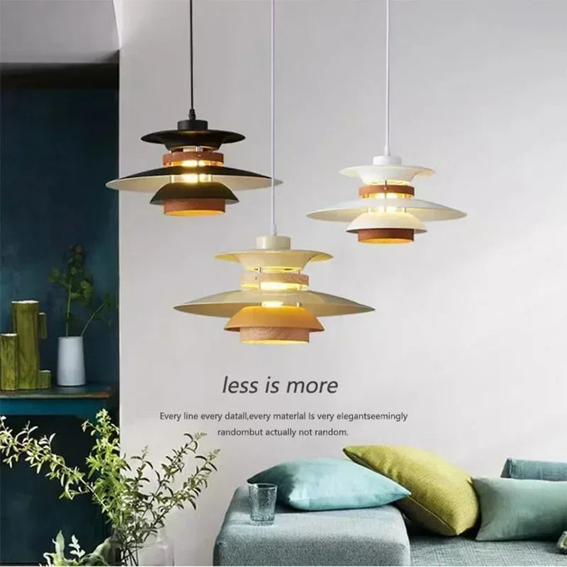  Iron Pendant Light E27 LED Chandelier Nordic Colorful Umbrella Lamp Dinning Table Ceiling Decors Kitchen Droplight
