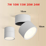 Surface Mounted Anti-Glare LED Tube Light Dimmable 7W10W15W20W24W Folding and Rotating Ceiling Lamp Spotlight 110/220V Downlight