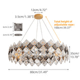 Luxury Crystal Chandelier Shining Ceiling Light Pendant Lamp Hanging Hallway Living Room