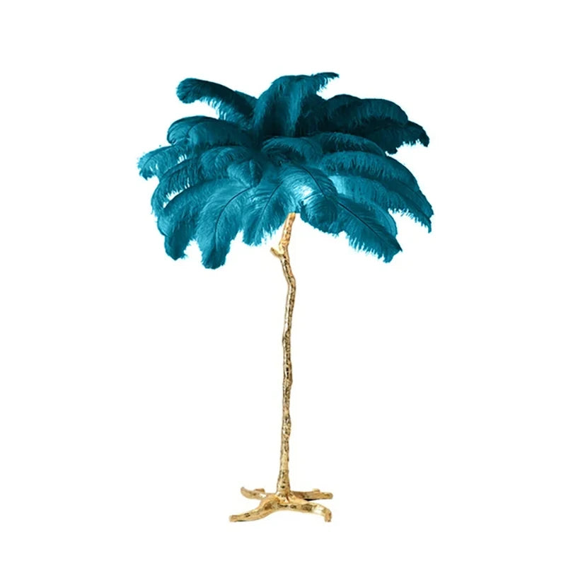 Nordic Ostrich Feather Floor Lamp - Luxury Standing Lamp for Living Room & Bedroom