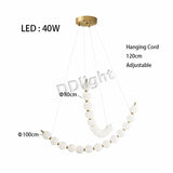 2025 Modern Magic Bean LED Ceiling Chandeliers All Copper White Ball Lustres Hanging Lights Home Decor Suspension Light Fixtures