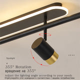 Corridor Led Chandelier With Spotlights Nordic Strip Ceiling Lamp For Living Room Bedroom Balcony Home Decors Lighting Fixtures