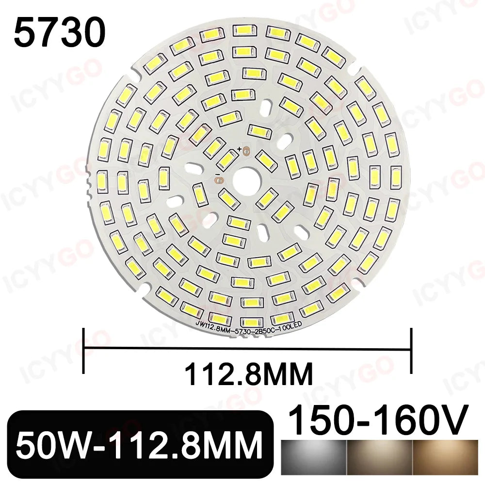 36W 50W High Power LED Bulb Light Source Board 5730 Patch 3000K 4000K 6000K Light Board DIY Semi-Finished Modified Light Board